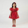 Elegant Floral Tulle Party Dress for Girls