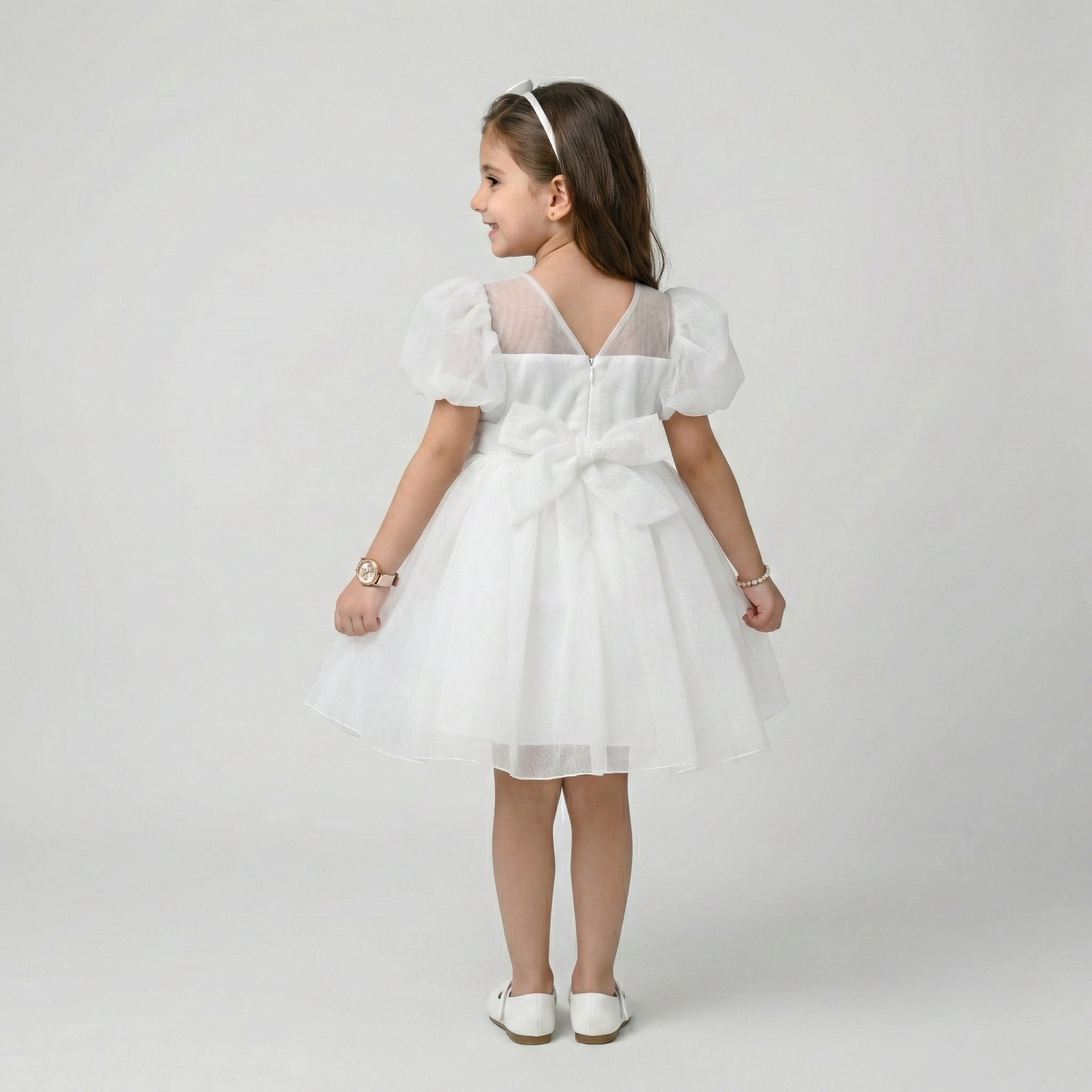 Girls’ Classic Tulle & Floral Formal Dress