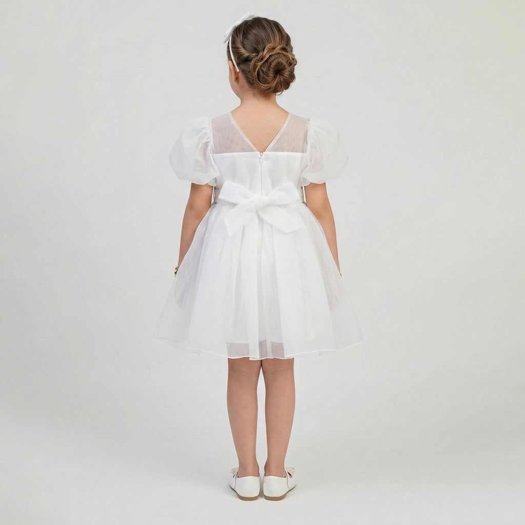 Sophisticated Floral & Tulle Couture Dress