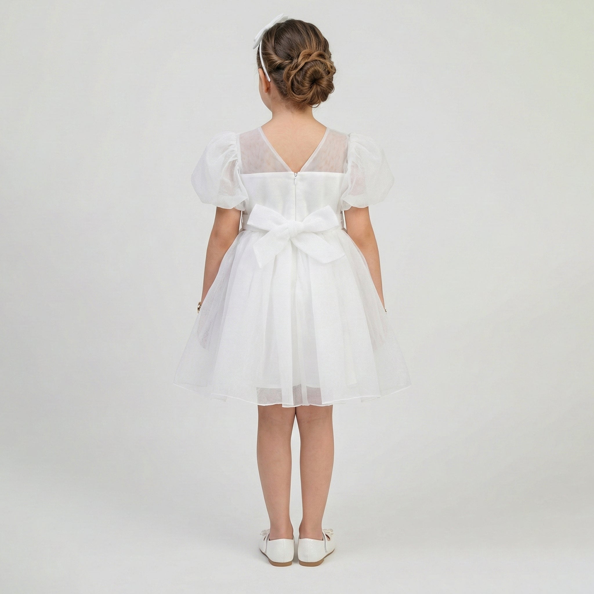 Sophisticated Floral & Tulle Couture Dress