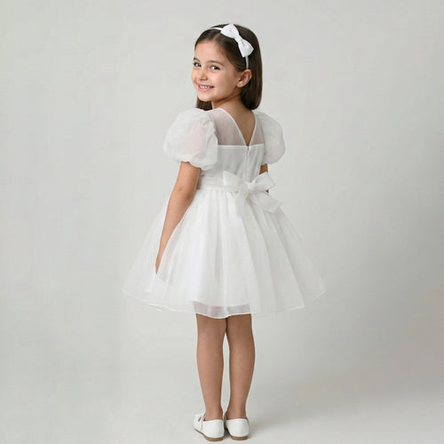 Elegant Floral Tulle Party Dress for Girls